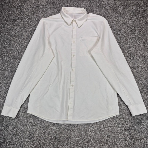 Lululemon Other - Lululemon Commission Shirt Mens XL White Button Long Sleeve Button Up Pocket